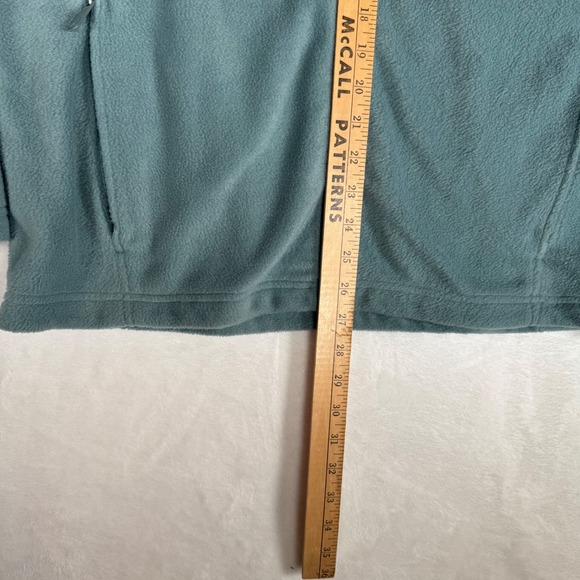 Columbia Fleece Jacket Full Zip Green Outdoors Activewear Womens Large - Picture 8 of 10